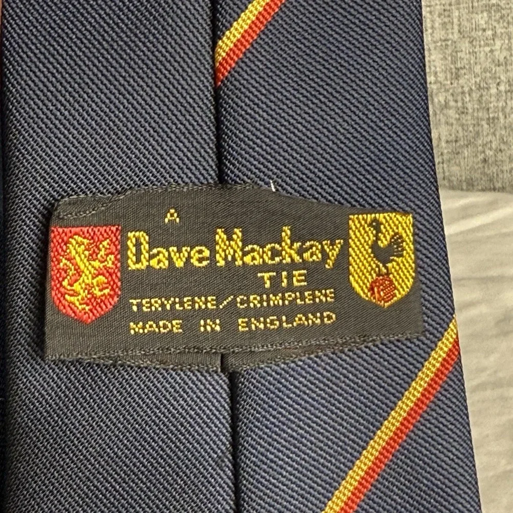 Vintage Dave Mackay Beefeater Yeoman Warder Made England UK Blue Neck Tie   54in